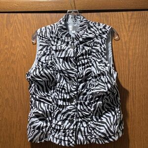 Erin London zebra print vest. Size M